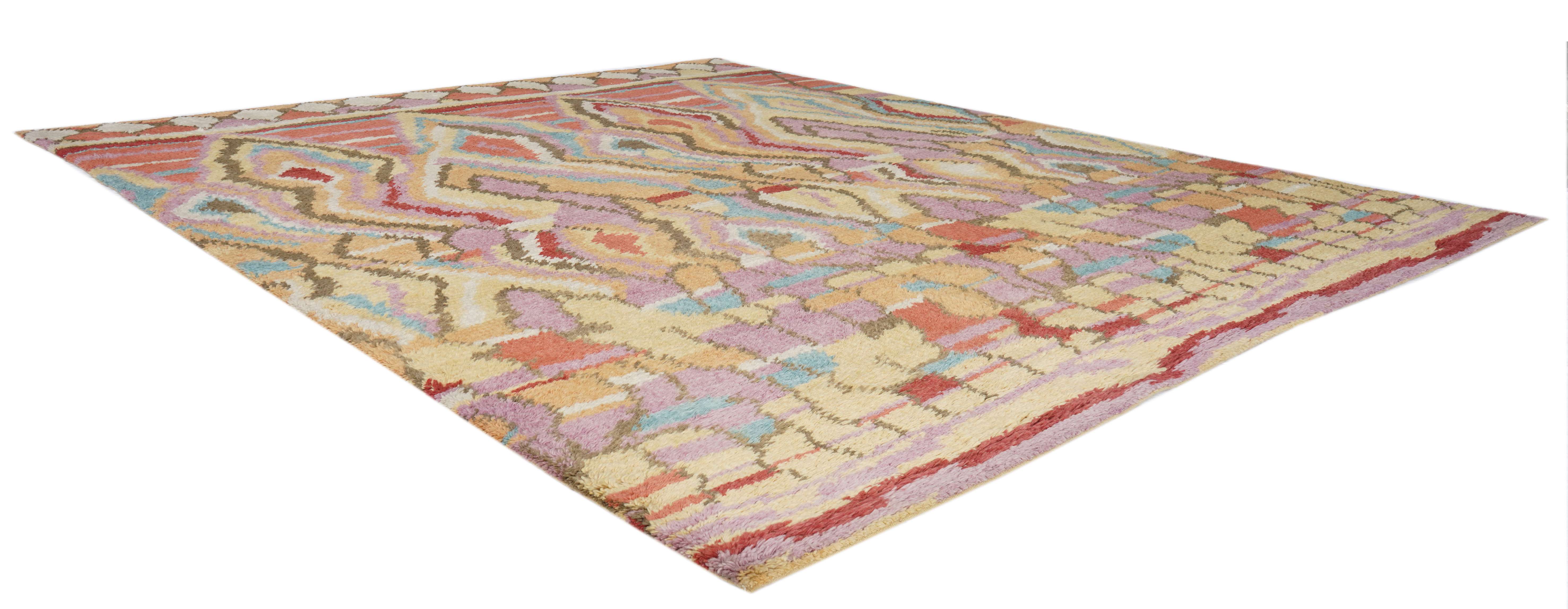 MULTI COLOR LONG FIBER RUG