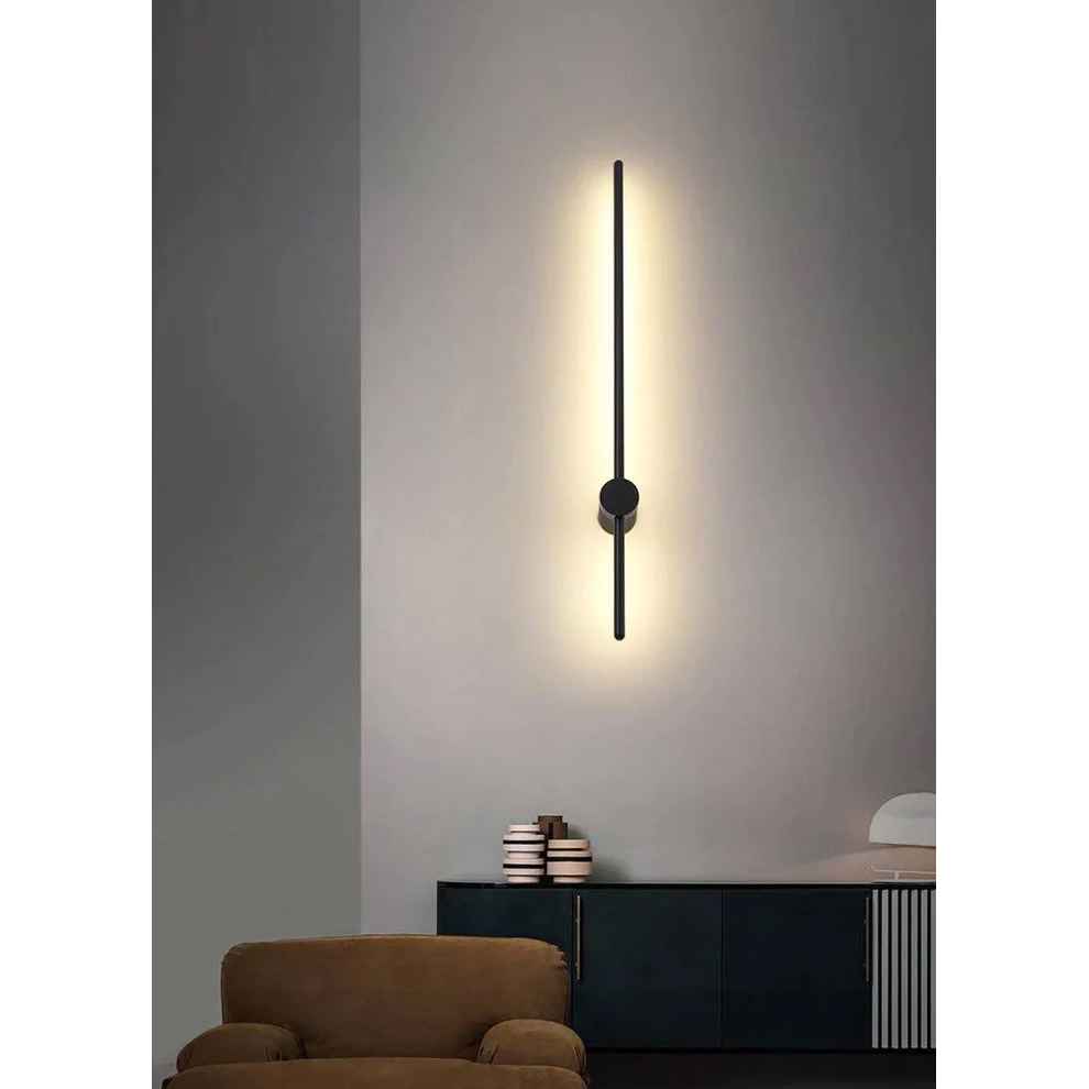 Black Long Tube Wall Light