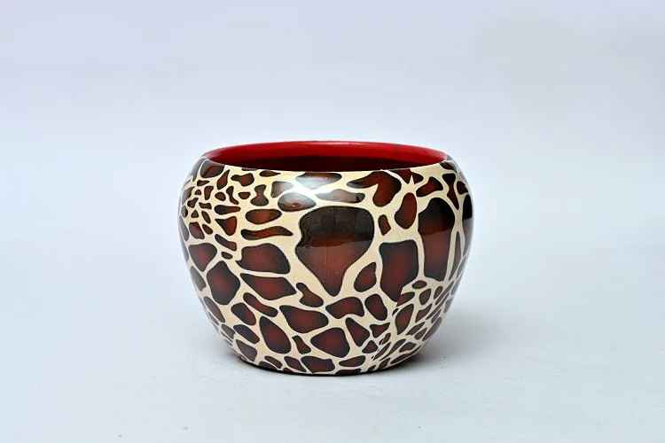 Leopard Metal Planter