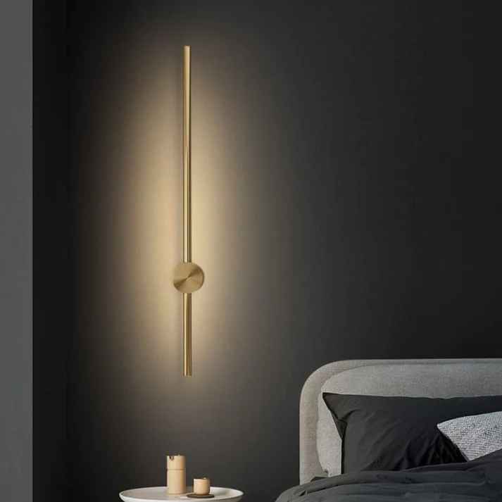 Gold Long Tube Wall Light