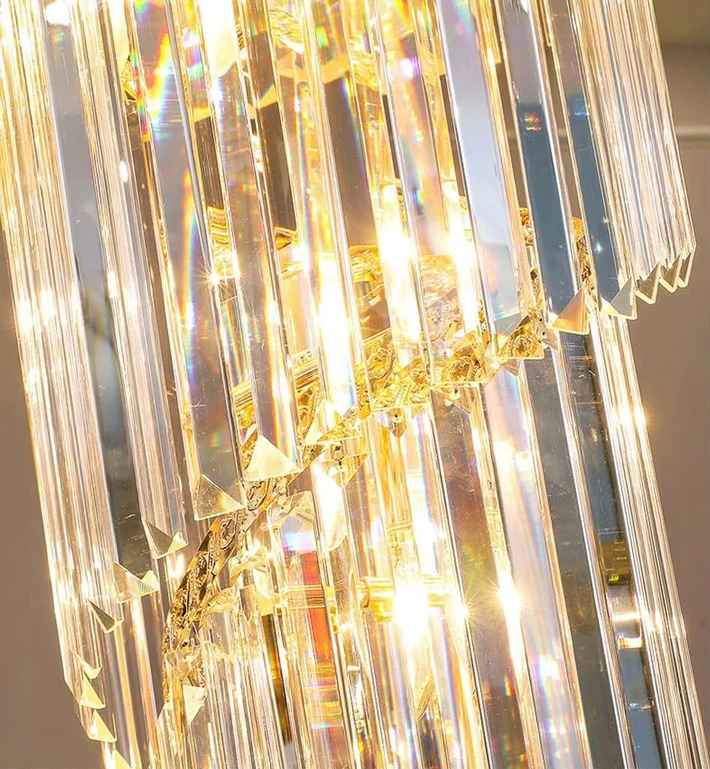 Luxury Modern Crystal Double Height Chandelier