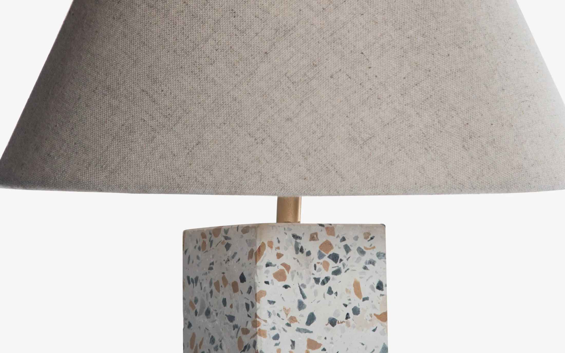 Speckle Table Lamp With Conical Shade