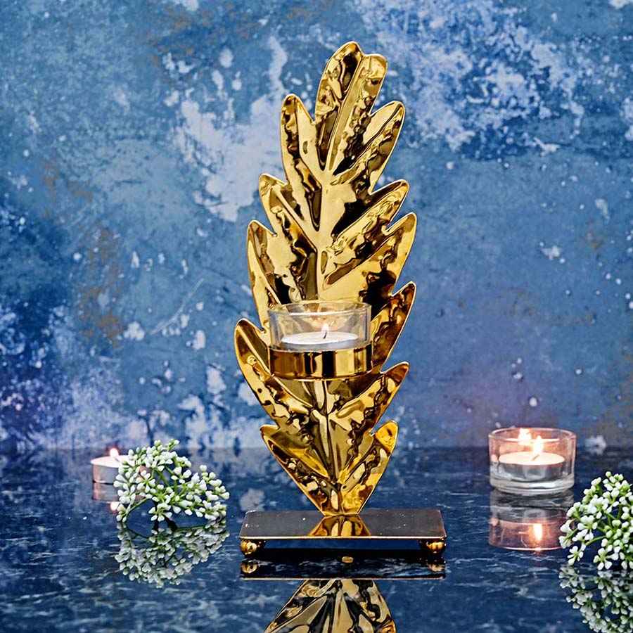 Palm Tree - Crystal Candle Holder