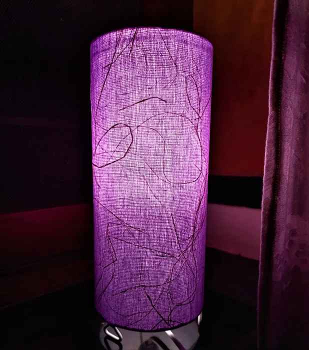 Round Violet Table Lamp