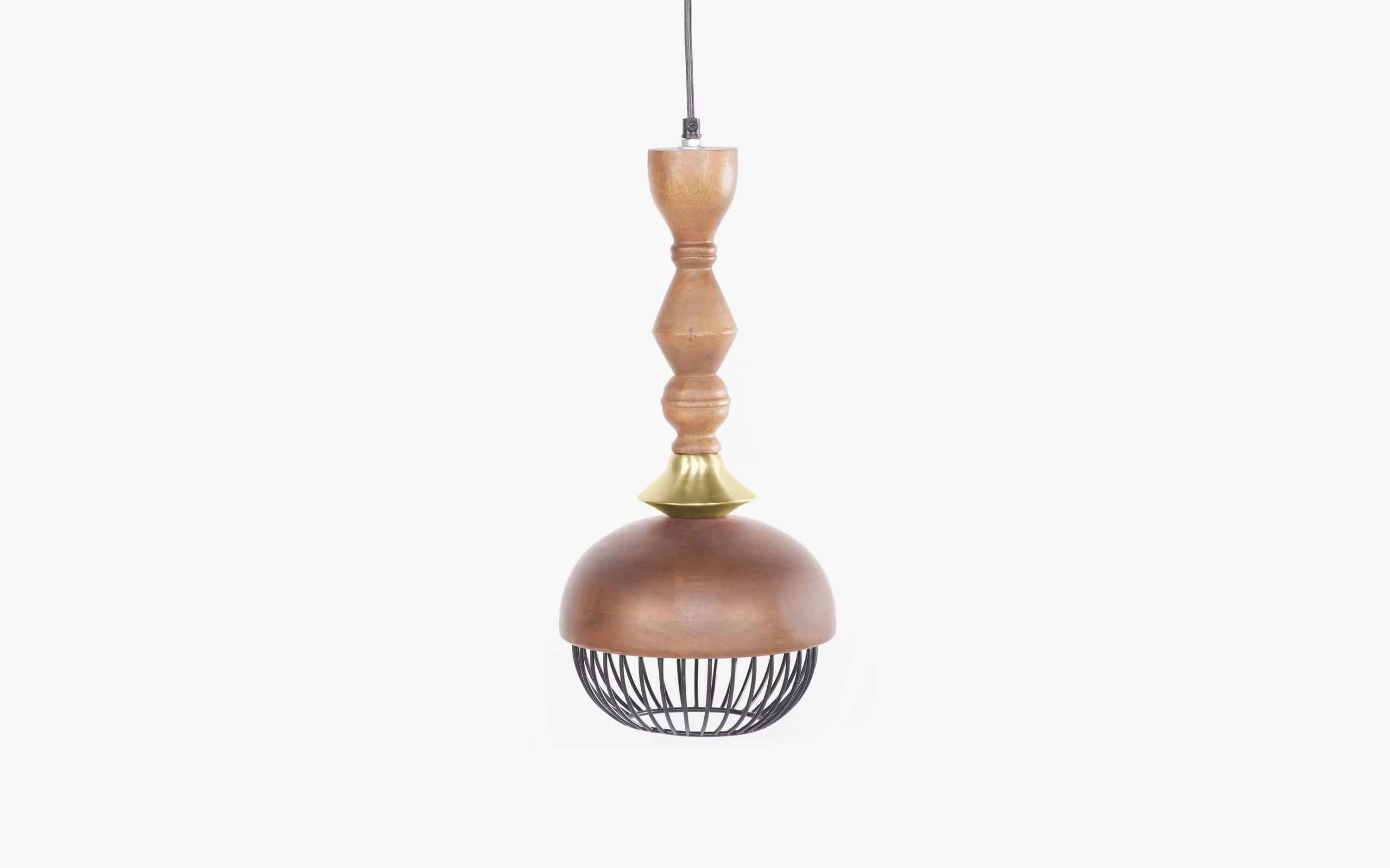 Jodha Gold Hanging Lamp Tall