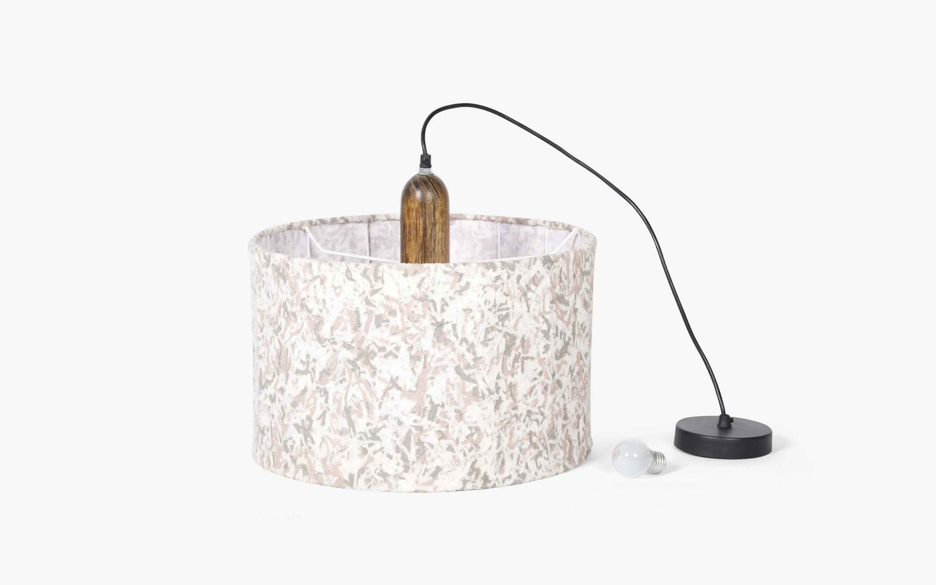 Flake Hanging Lamp Beige Drum