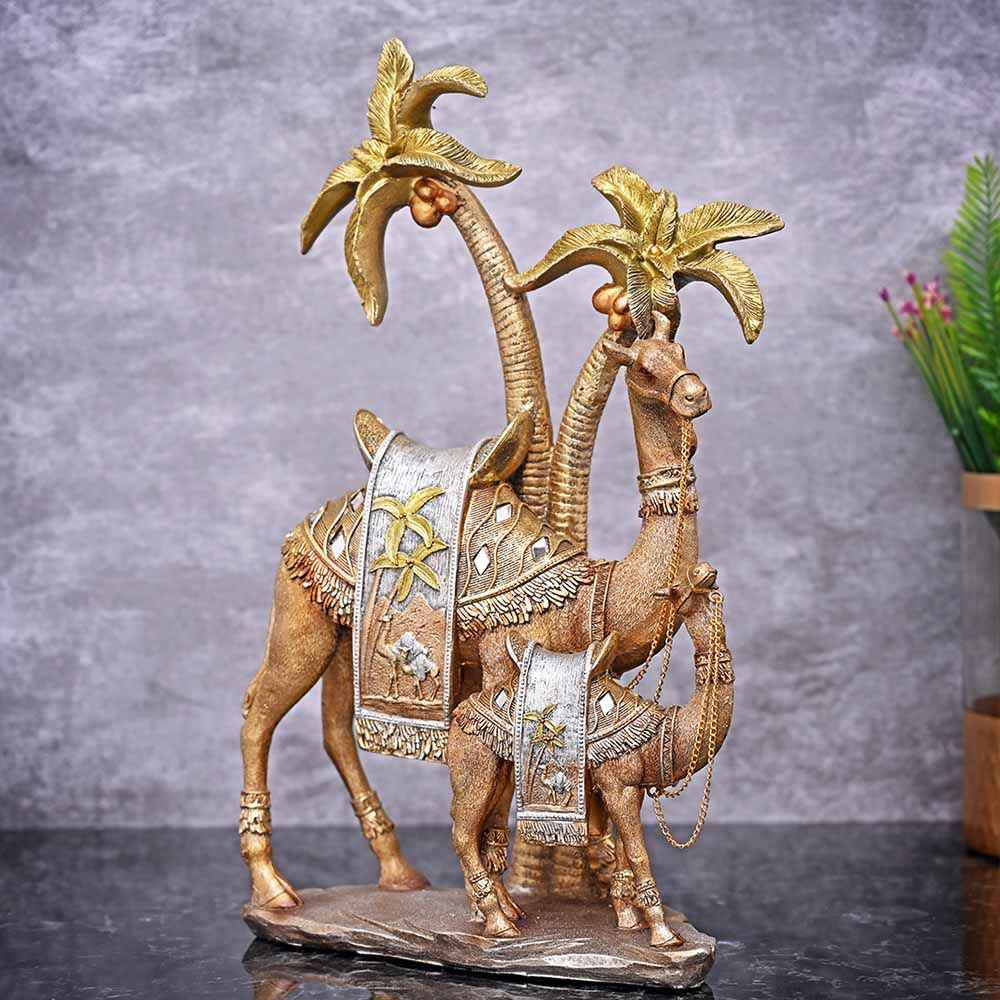 Antique Gold Horse Sculpture