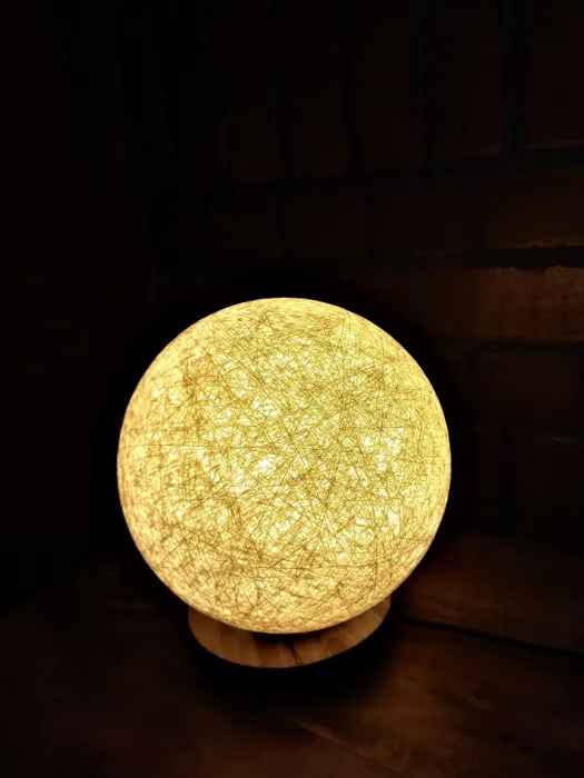 Table Lamp Ball- Ivory Thread