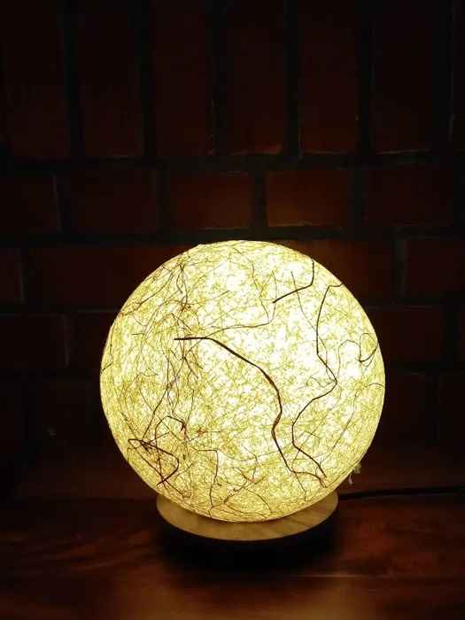 Table Lamp Ball- Banana Fibre