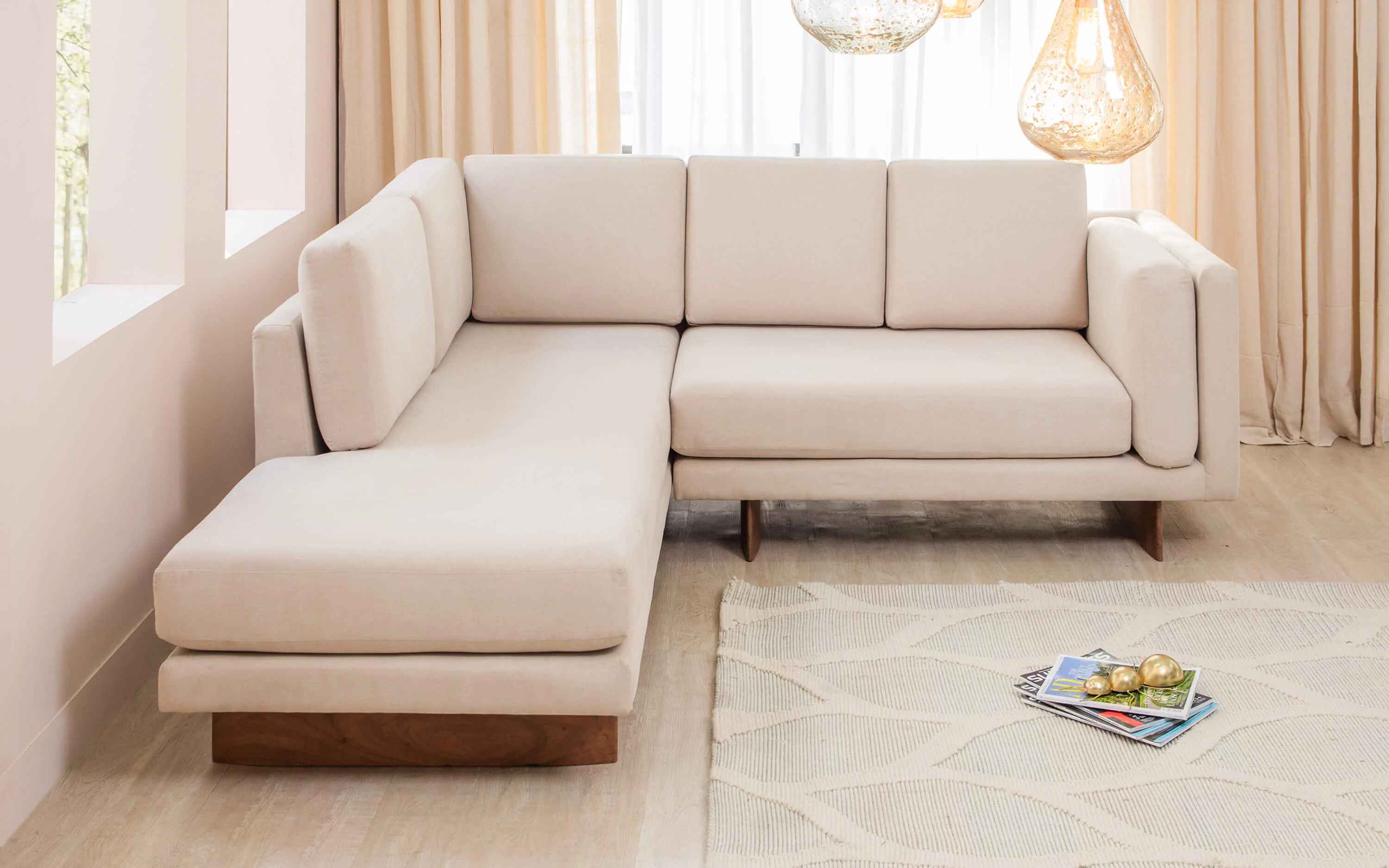 Chiyo L Shape Sofa Set (2 Seater + Left Aligned Chaise)