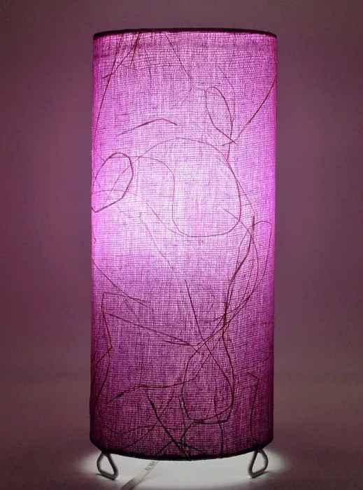 Round Violet Table Lamp