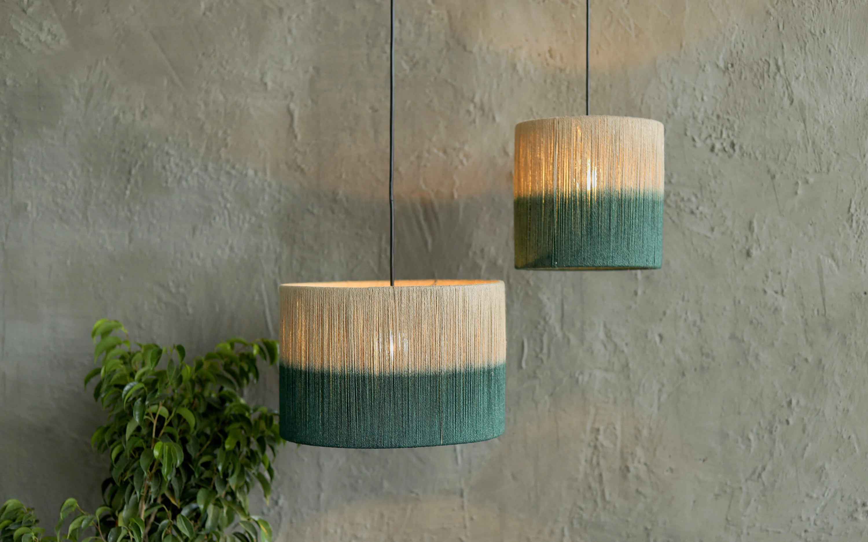 Afreen Green Squat Hanging Lamp