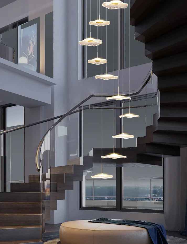 Round Acrylic Stair Chandelier