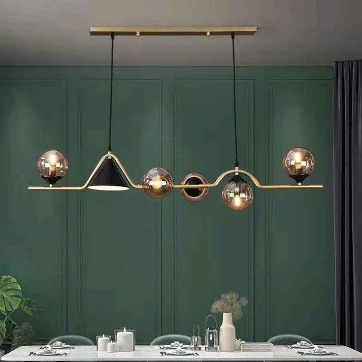 Gold Glass Chandelier