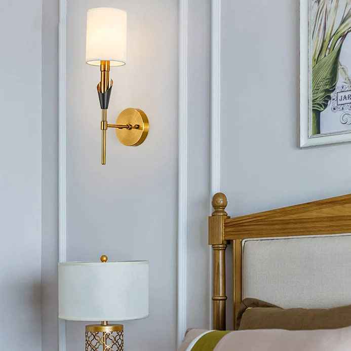 Wall Sconce with Fabric