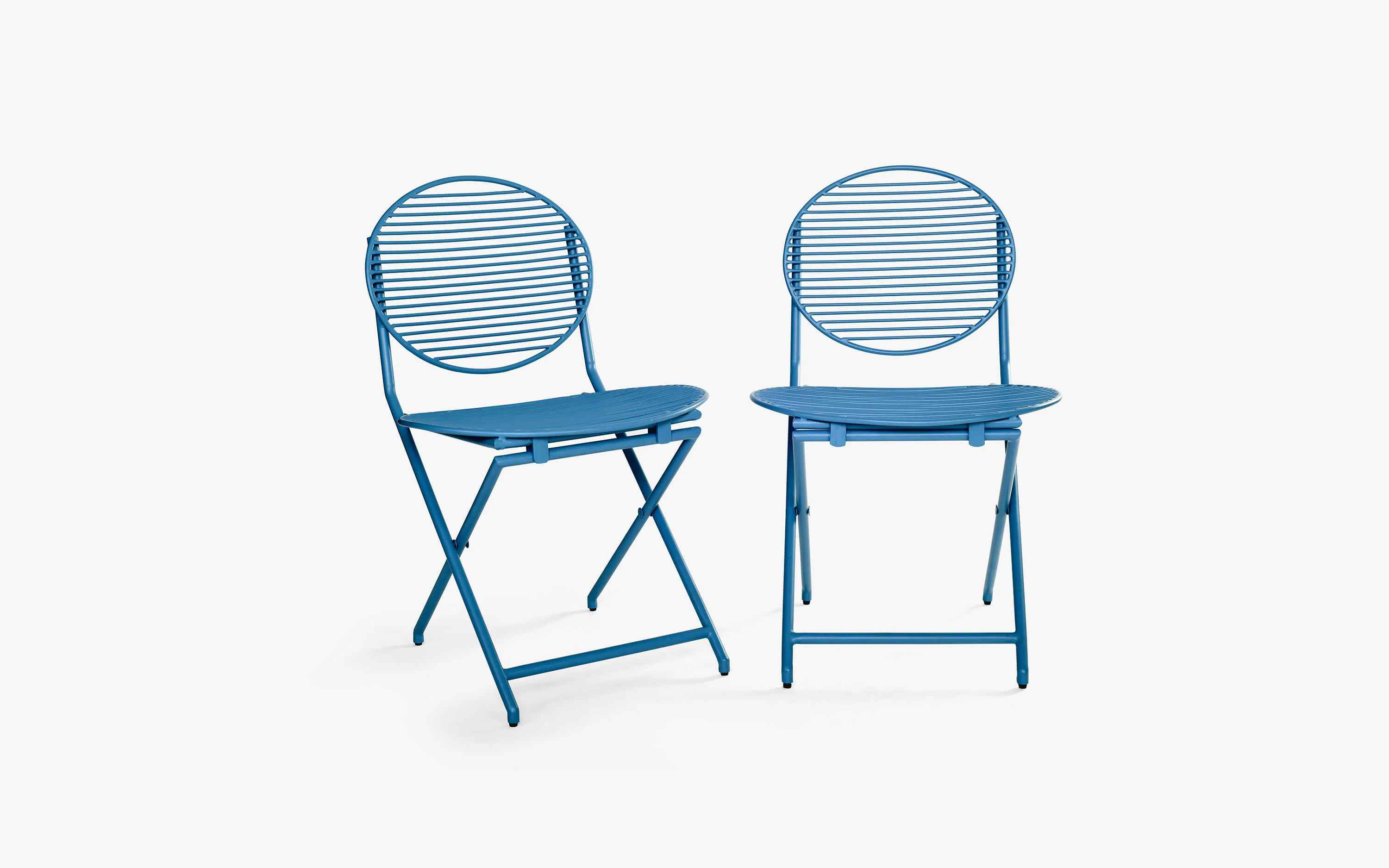 Patio Blue Table Set With 2 Chairs