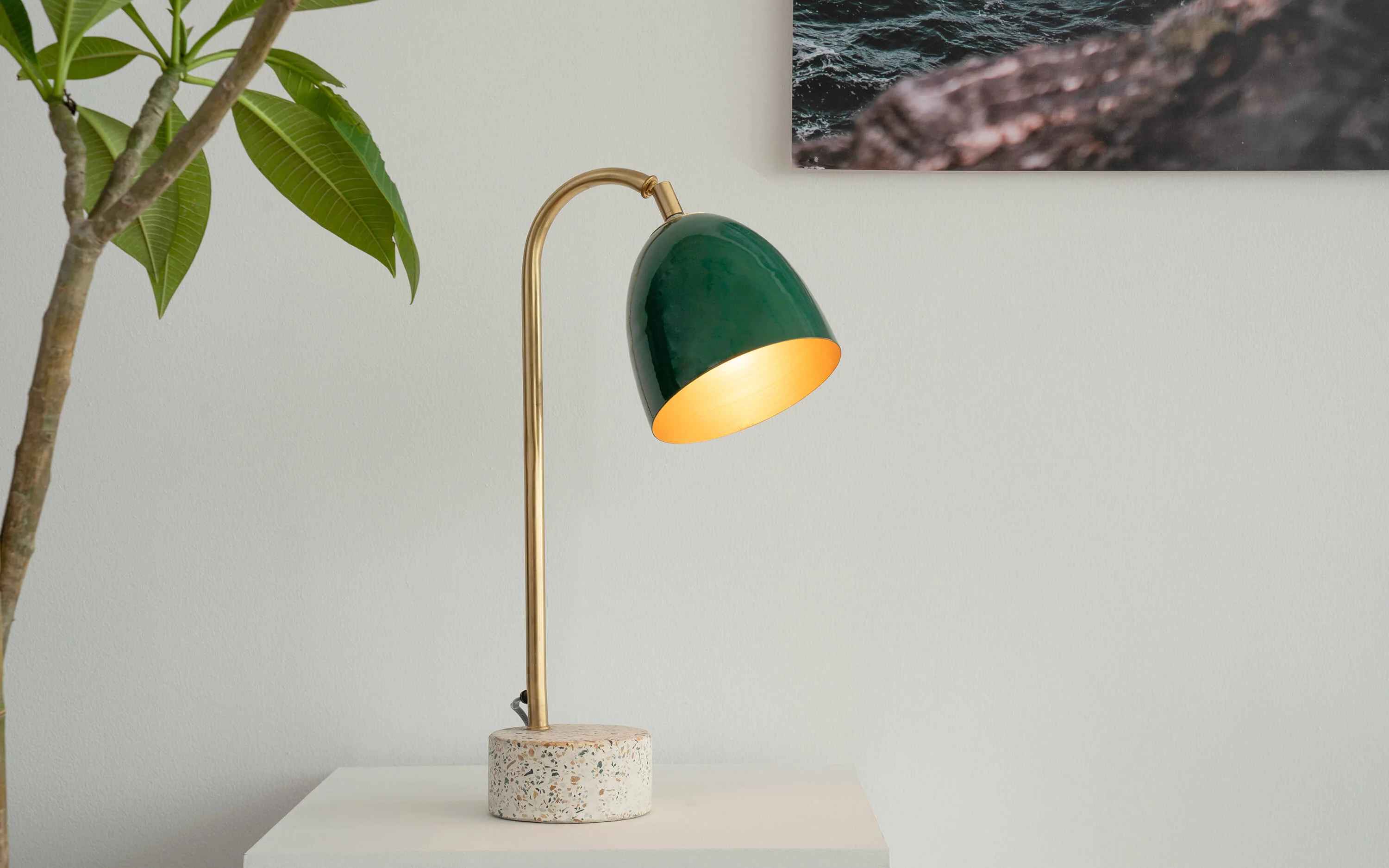 Eros Green Study Table Lamp