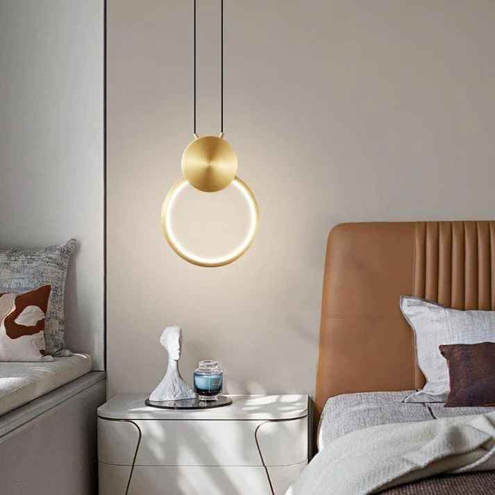 Gold Round Pendant Light