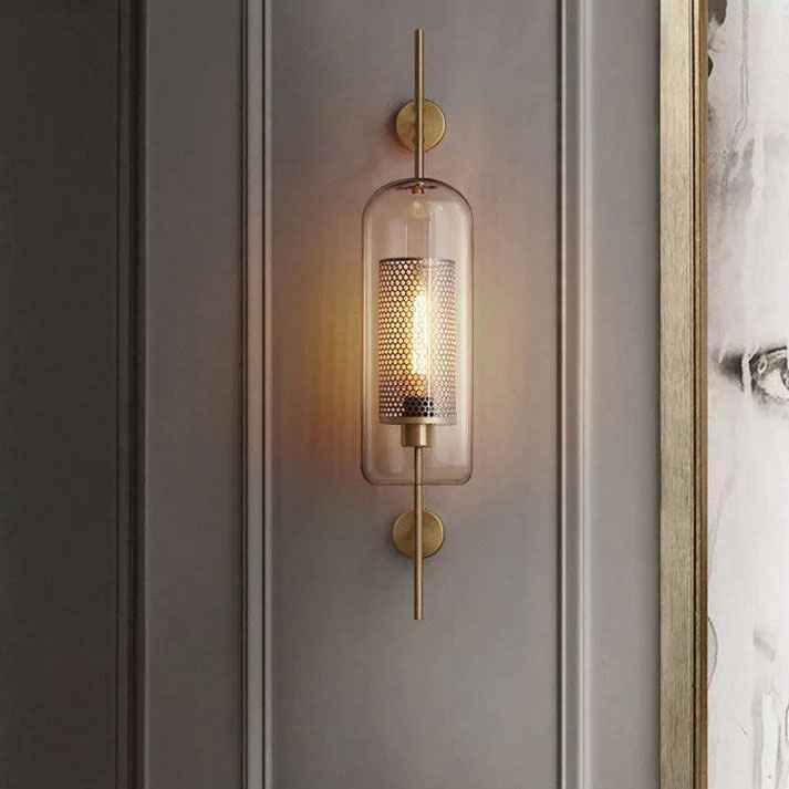 Long Clear Glass Wall Light