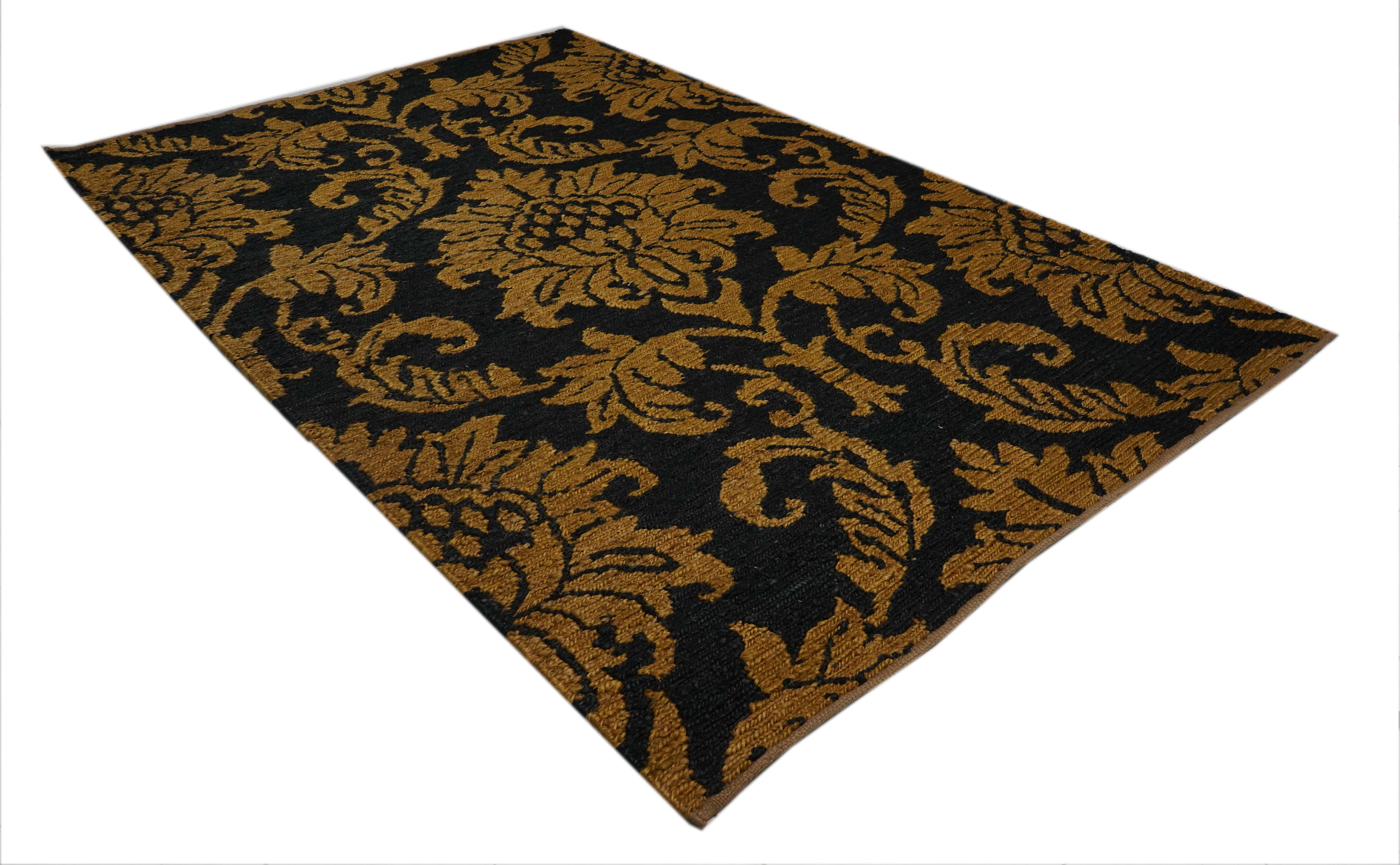 NATURAL GOLD FLORAL RUG