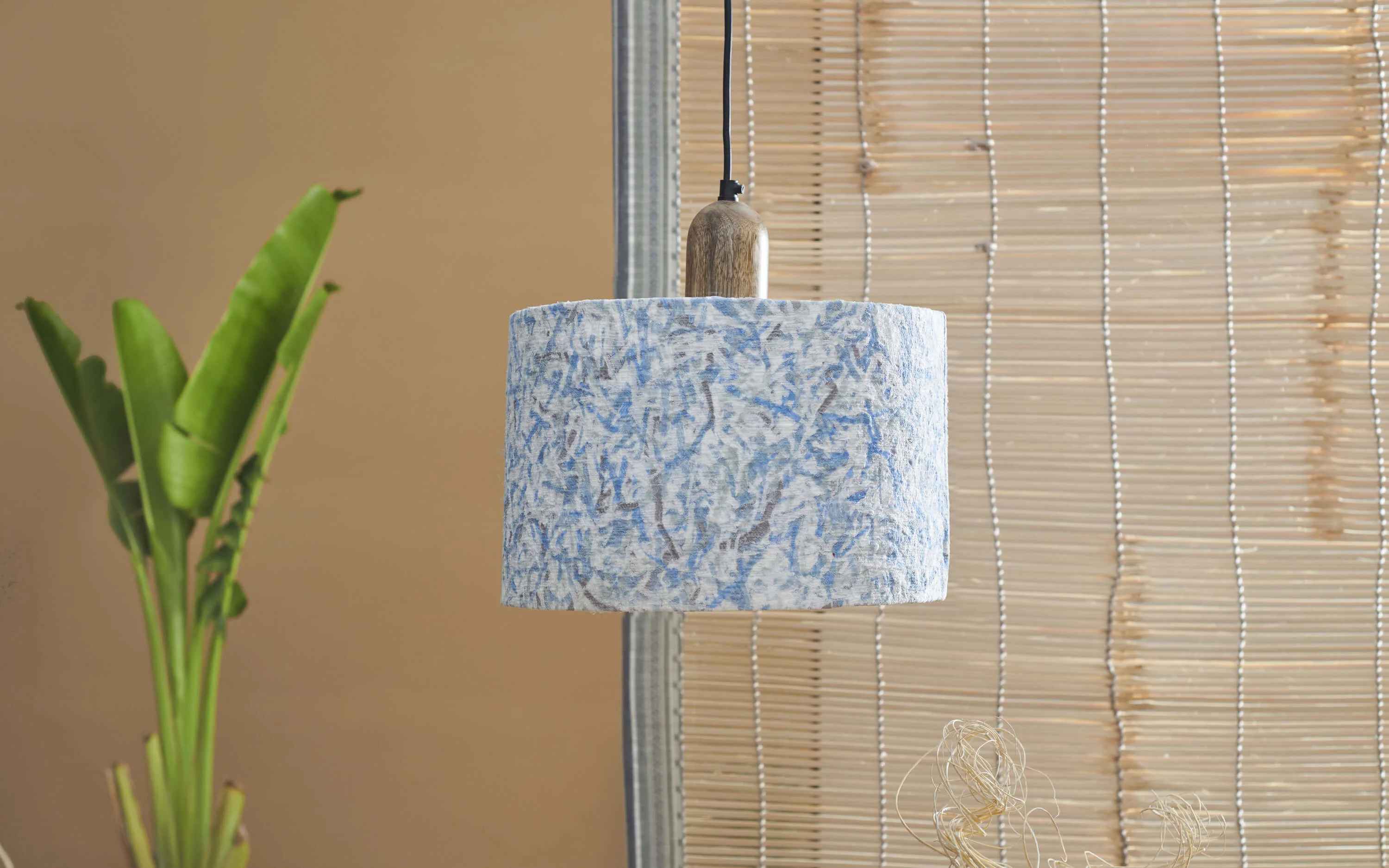 Flake Hanging Lamp Blue