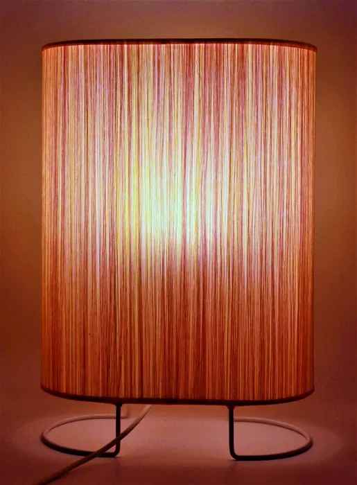 Red Hibiscus Wood Tripod Floor Lamp