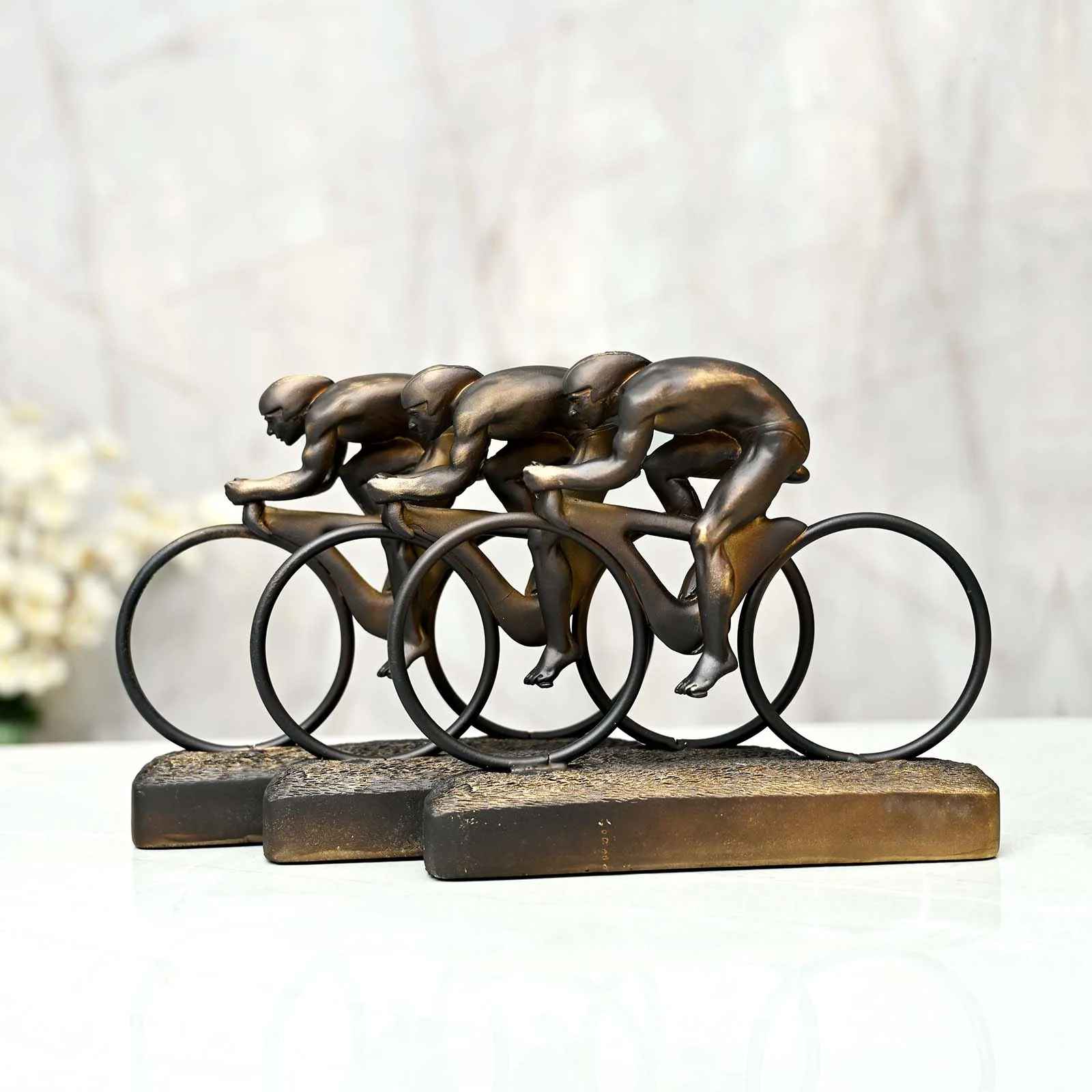 Cycling Athletes Table-Top Sculpture