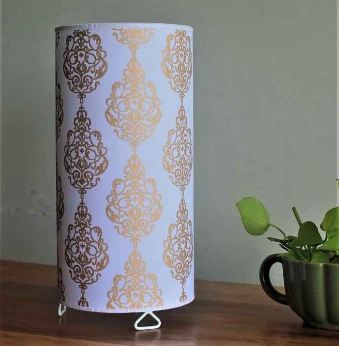 Round Moroccan Royal Print Table Lamp