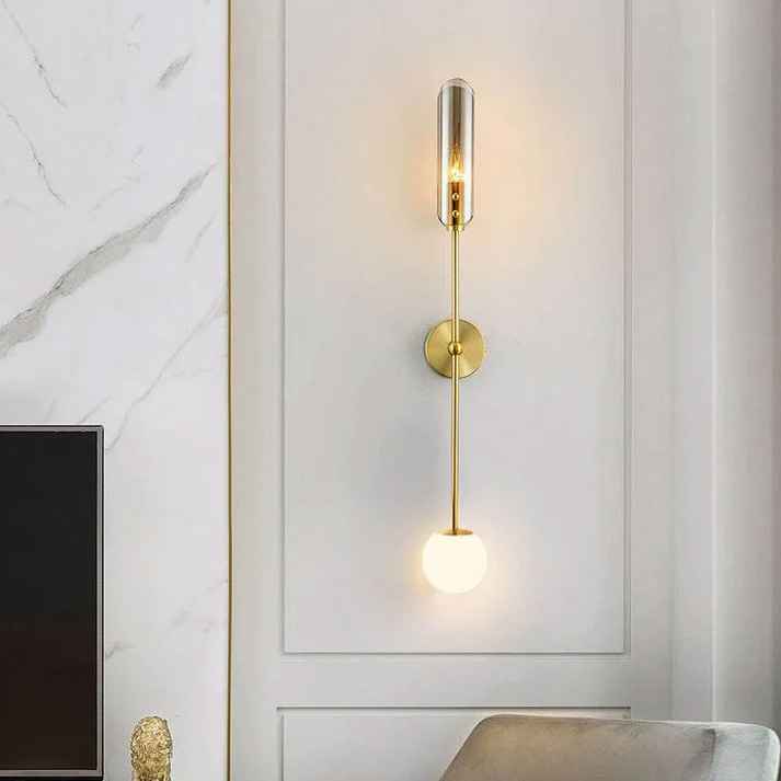 Long Smoky Wall Light