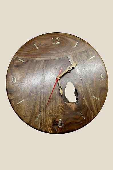 Modern Rustic Circle Wooden Wall Clock