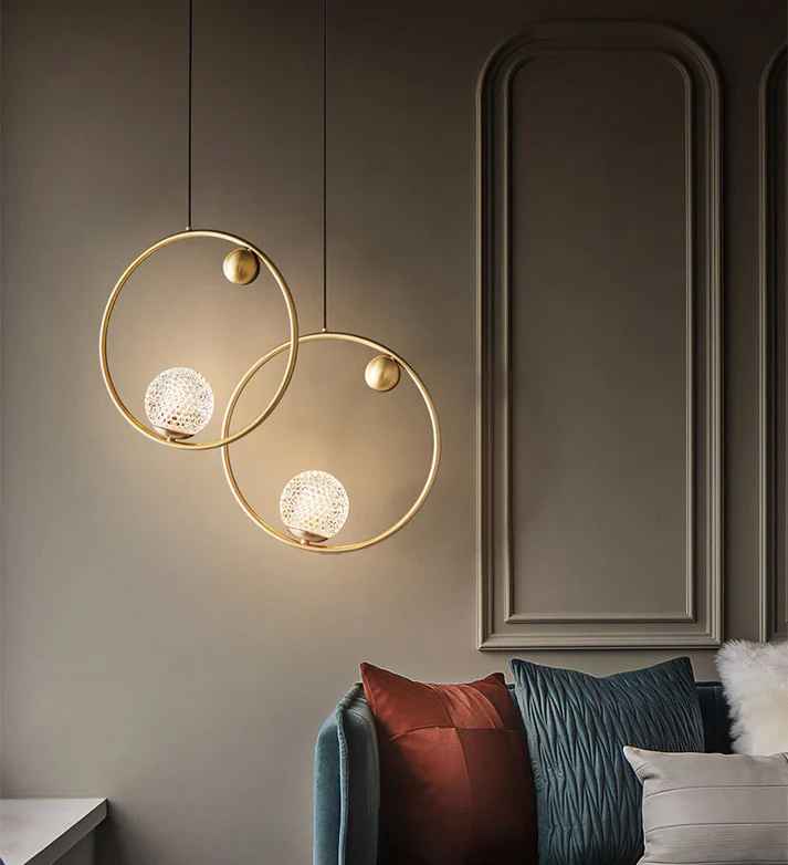 Led Electroplated Ring Pendant Light