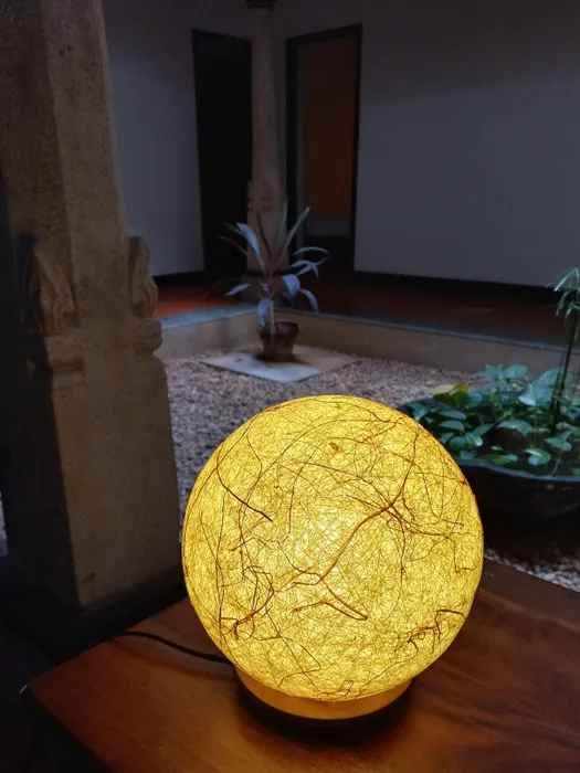 Table Lamp Ball- Banana Fibre